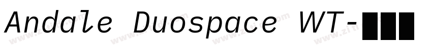 Andale Duospace WT字体转换